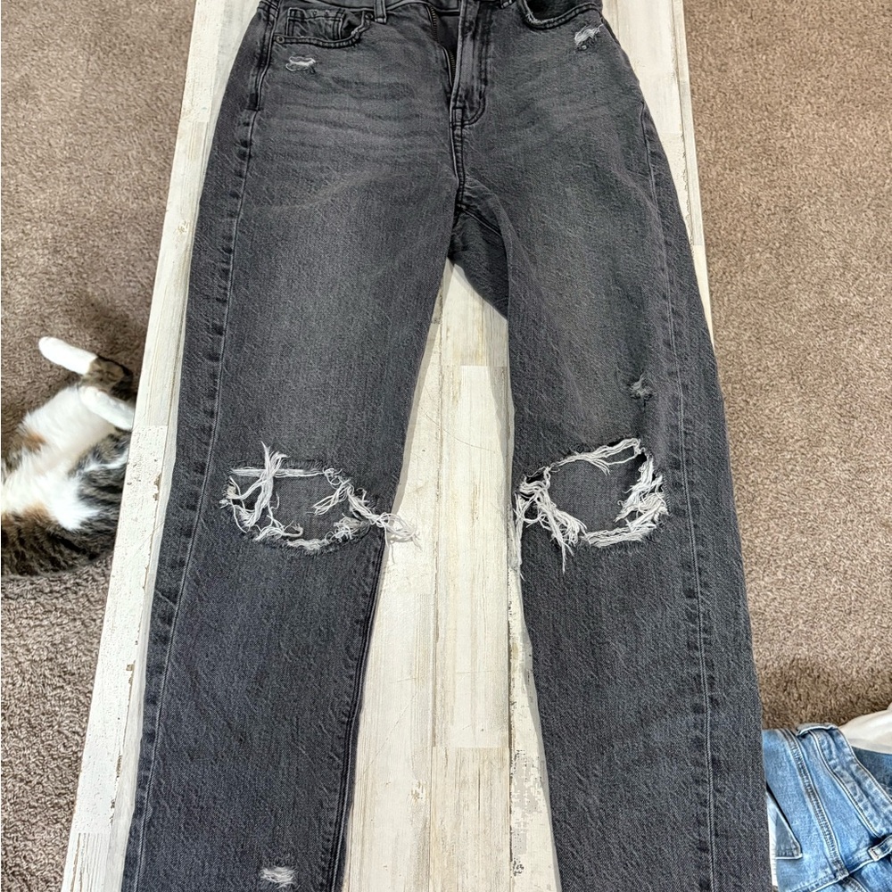 American Eagle Outfitters Black Straight Leg Jeans